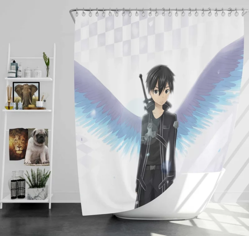 Sword Art Online Kirigaya Role Anime Shower Curtain