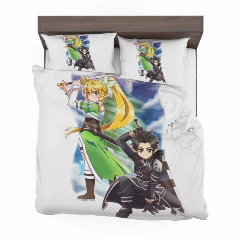 Sword Art Siblings Kirito Leafa Suguha Anime Bedding Set 1