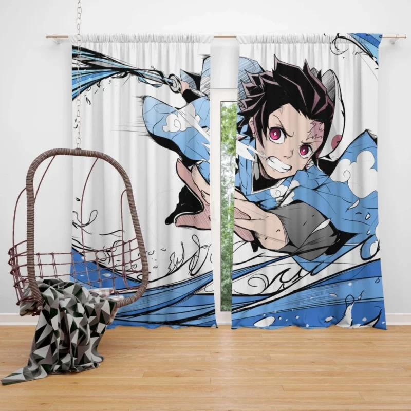 Tanjirou Kamado Water Wrath Anime Curtain