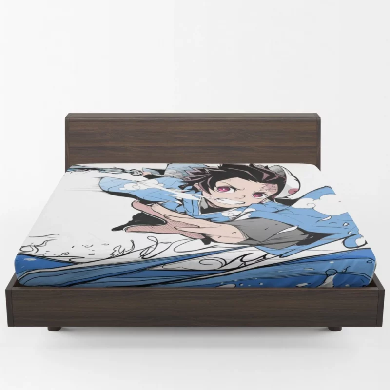 Tanjirou Kamado Water Wrath Anime Fitted Sheet 1