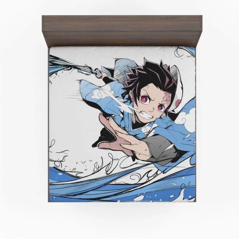 Tanjirou Kamado Water Wrath Anime Fitted Sheet