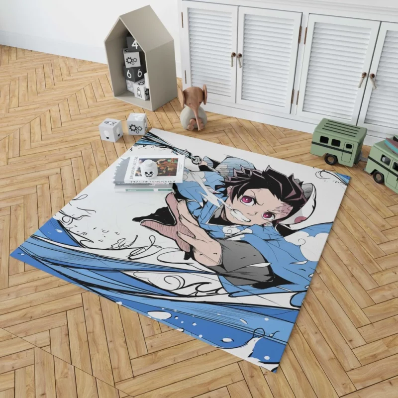 Tanjirou Kamado Water Wrath Anime Rug 1