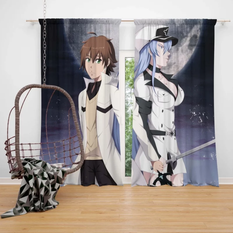 Tatsumi and Esdeath Akame ga Kill! Romance Anime Curtain