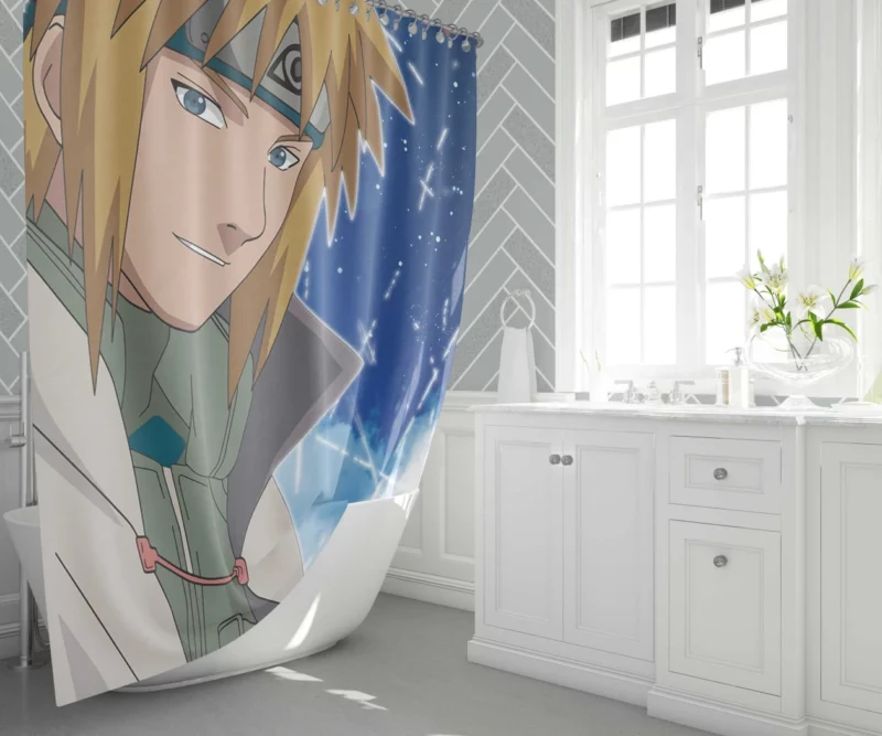 The Blonde Hokage Minato Namikaze Anime Shower Curtain 1