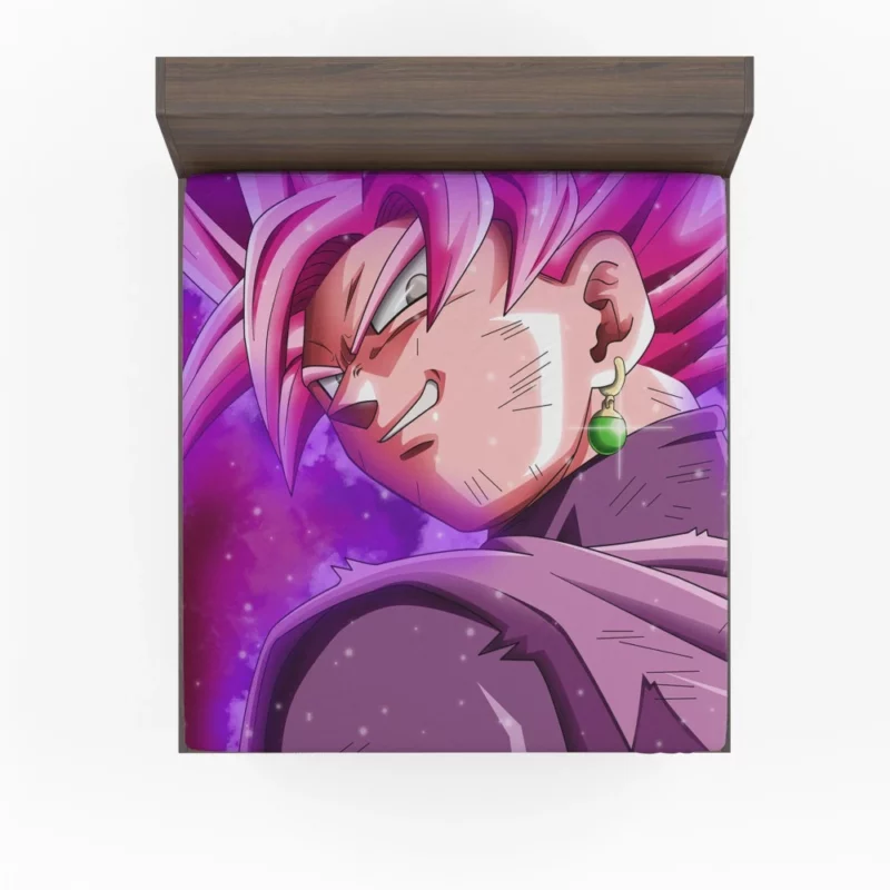 The Enigma of Black Goku Rosé Form Anime Fitted Sheet