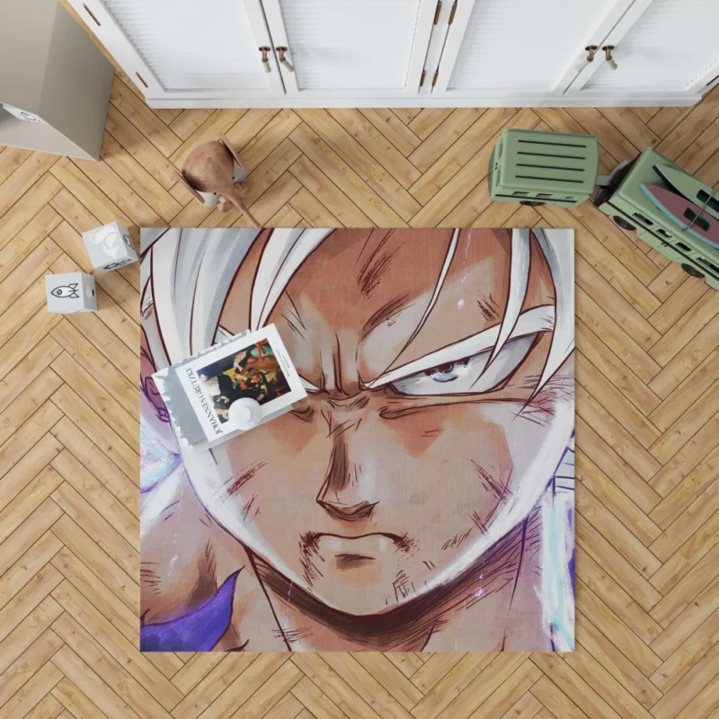 The Mystery of Goku White-Haired Form Anime Rug