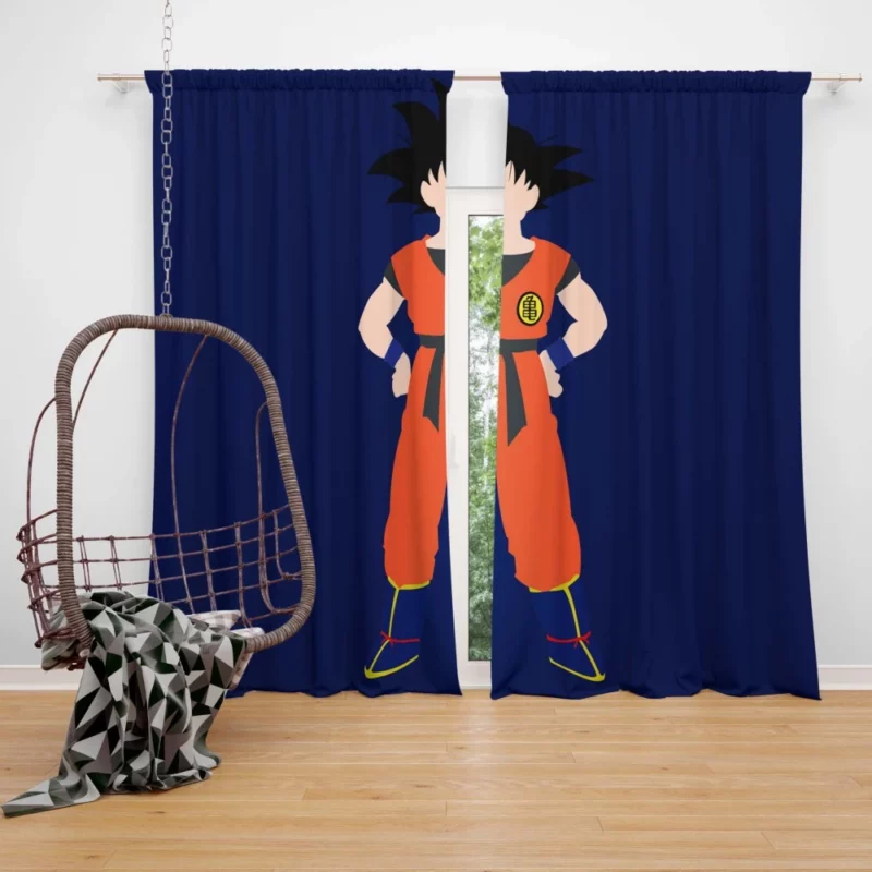 The Unstoppable Goku in Dragon Ball Z Anime Curtain