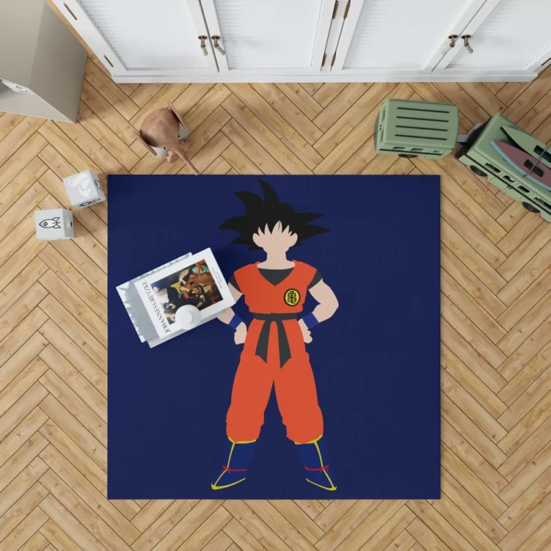 The Unstoppable Goku in Dragon Ball Z Anime Rug