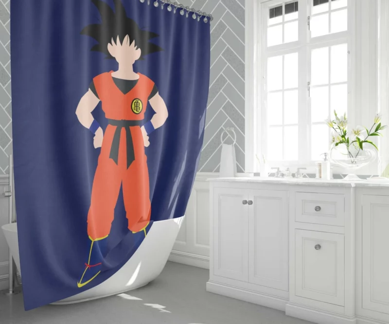 The Unstoppable Goku in Dragon Ball Z Anime Shower Curtain 1