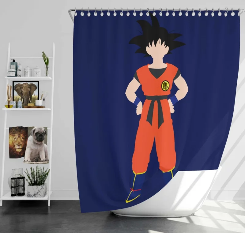 The Unstoppable Goku in Dragon Ball Z Anime Shower Curtain