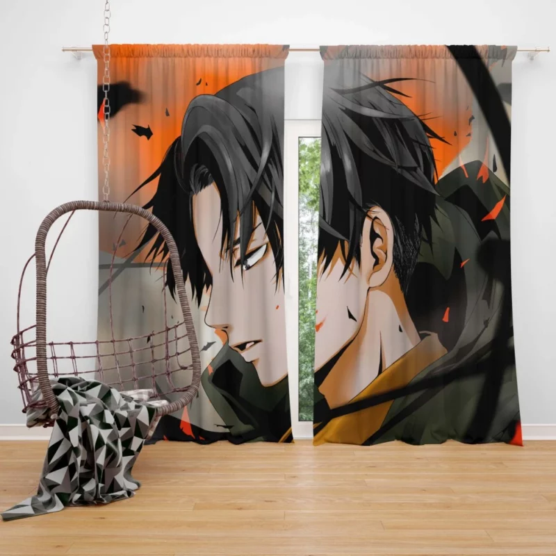 Titan Levi Ackerman Manga Anime Curtain