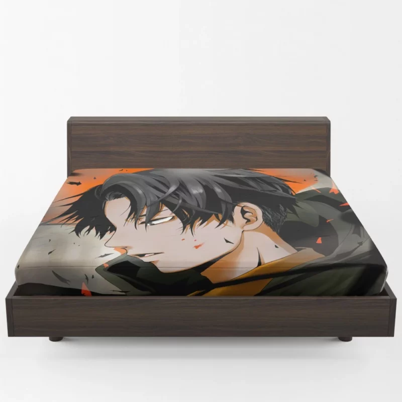 Titan Levi Ackerman Manga Anime Fitted Sheet 1