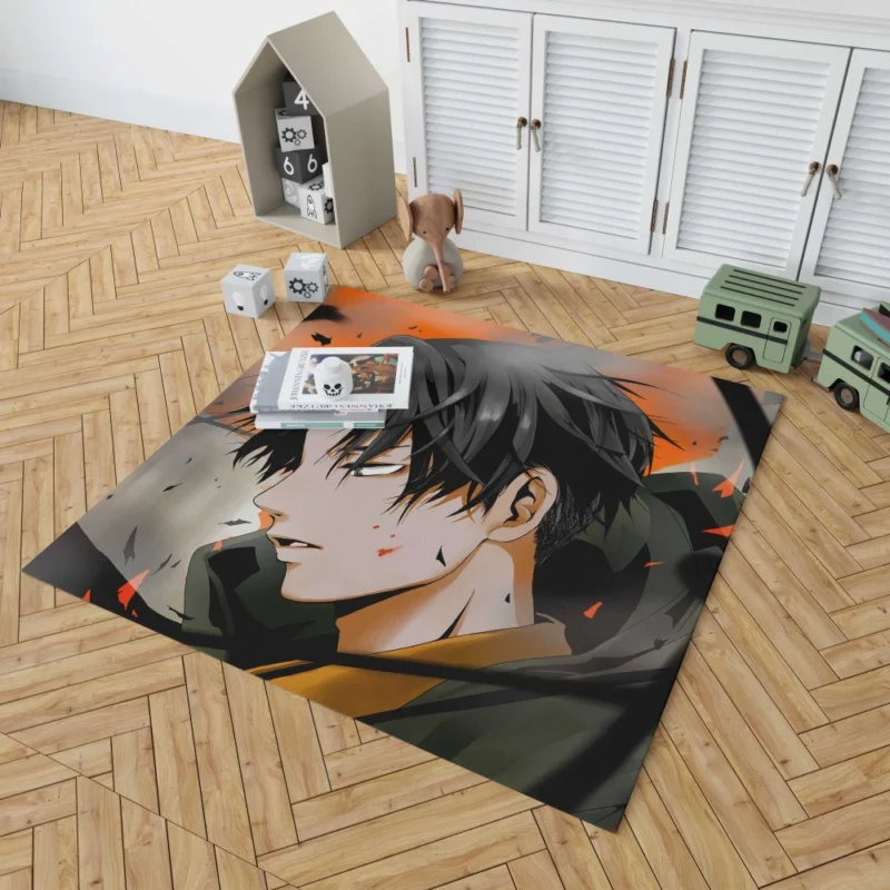 Titan Levi Ackerman Manga Anime Rug 1