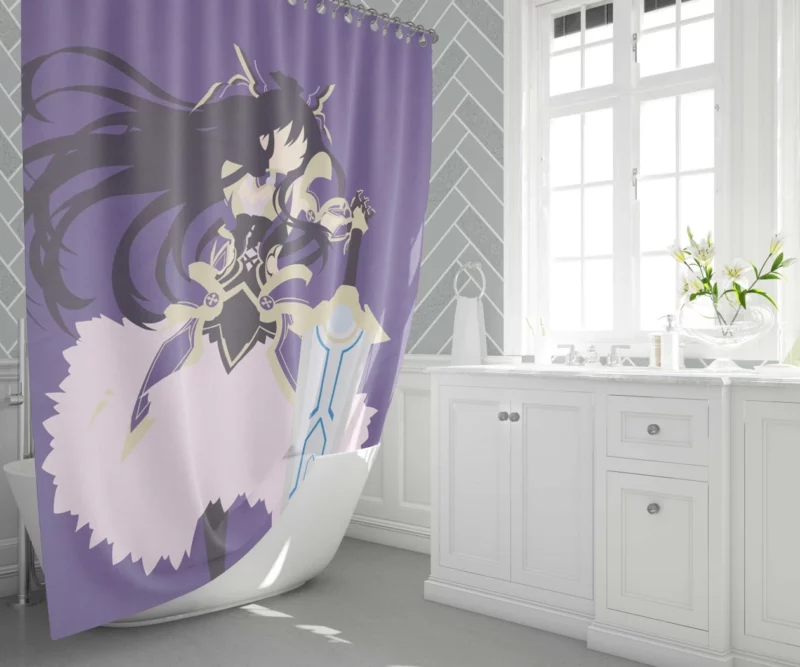 Tohka Yatogami Divine Romance Anime Shower Curtain 1