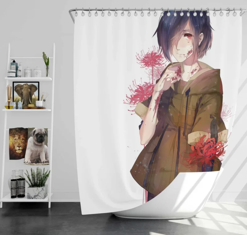 Touka Kirishima Aegis of Ghoul Anime Shower Curtain