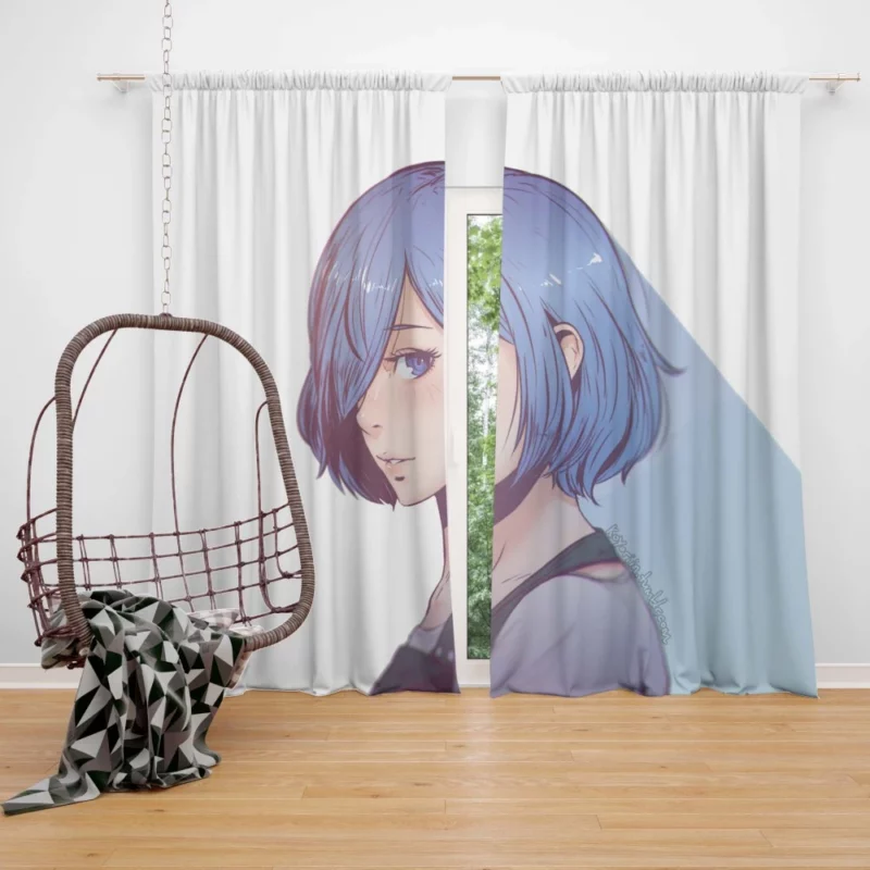 Touka Kirishima Azure Gaze Anime Curtain