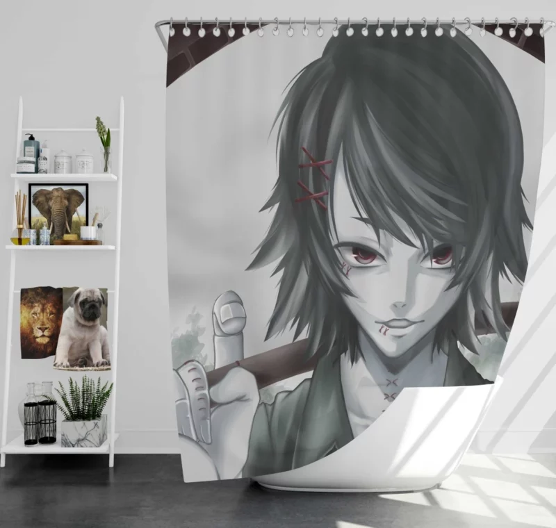 Touka Kirishima Fierce Protector Anime Shower Curtain