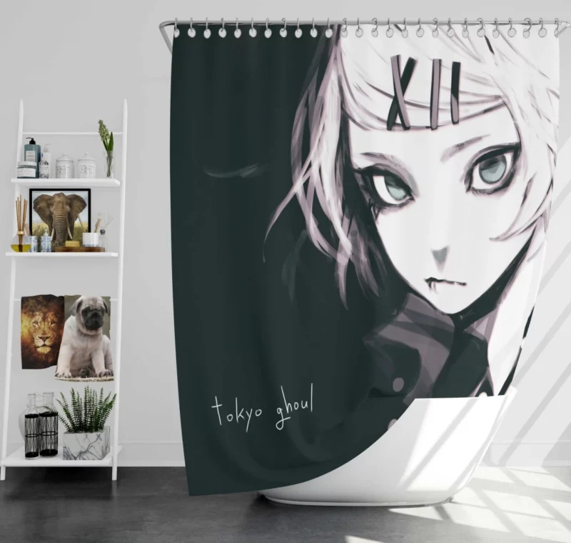 Touka Kirishima Ghoul Light Anime Shower Curtain