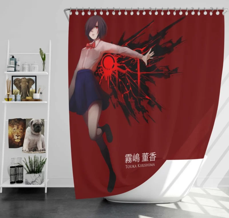 Touka Kirishima Ghoul Warrior Anime Shower Curtain