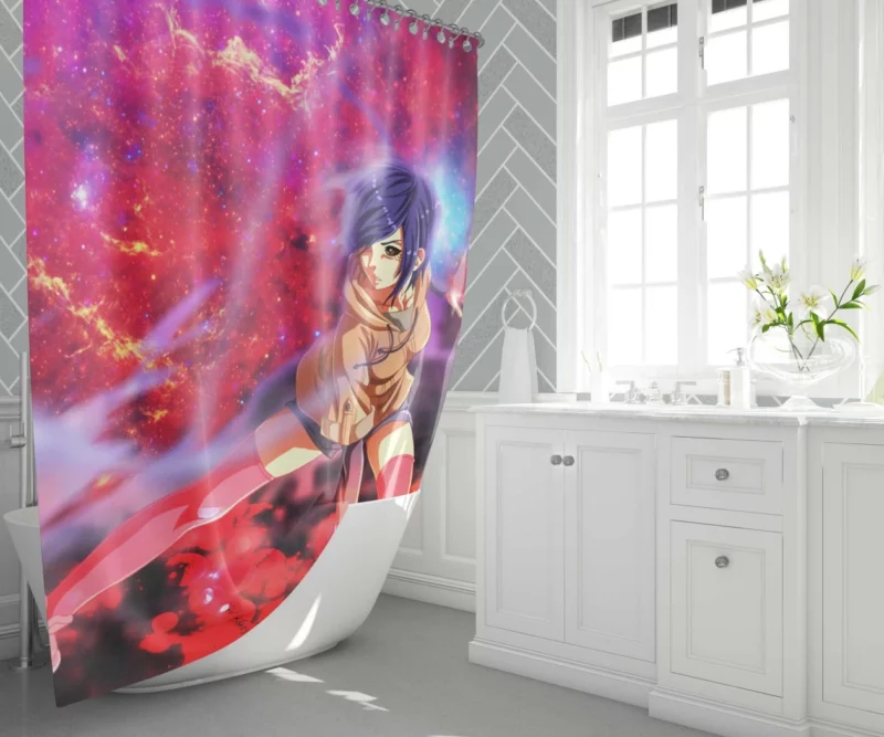 Touka Kirishima Ghoul with Purple Hair Anime Shower Curtain 1