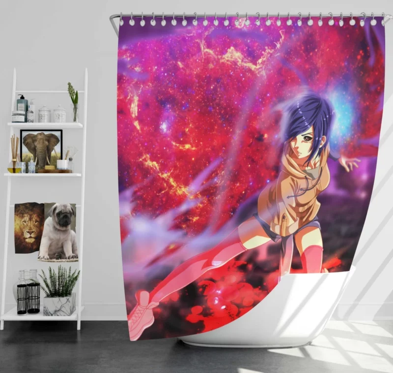 Touka Kirishima Ghoul with Purple Hair Anime Shower Curtain