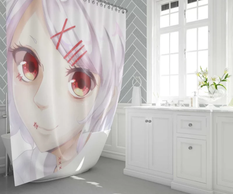 Touka Kirishima Hidden Strength Anime Shower Curtain 1