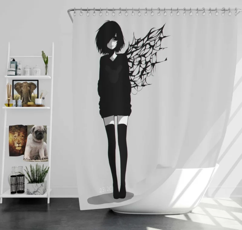 Touka Kirishima Night Guardian Anime Shower Curtain