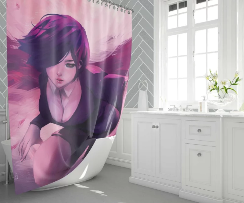 Touka Kirishima Quiet Enigma Anime Shower Curtain 1