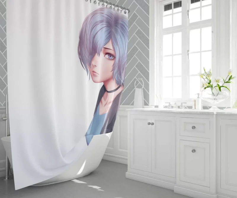 Touka Kirishima Serene Ghoul Anime Shower Curtain 1