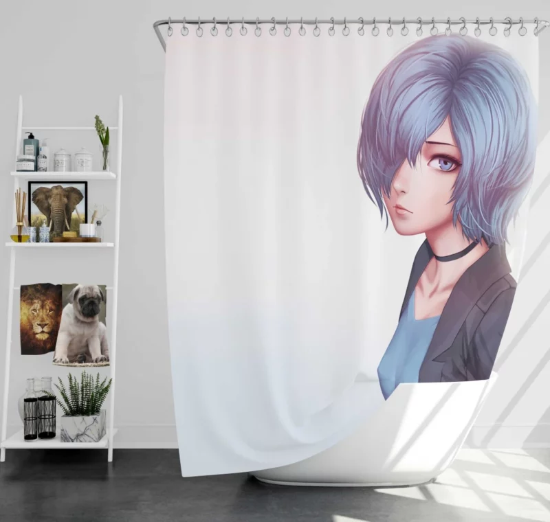 Touka Kirishima Serene Ghoul Anime Shower Curtain