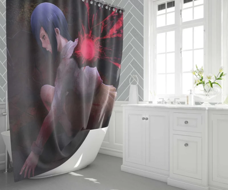 Touka Kirishima Strength and Grace Anime Shower Curtain 1