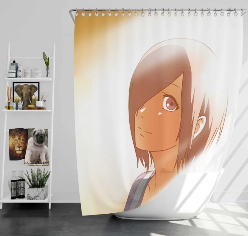 Touka Kirishima Sunlit Smile Anime Shower Curtain