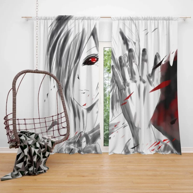 Touka Red-Eyed Heroine of Tokyo Ghoul Anime Curtain