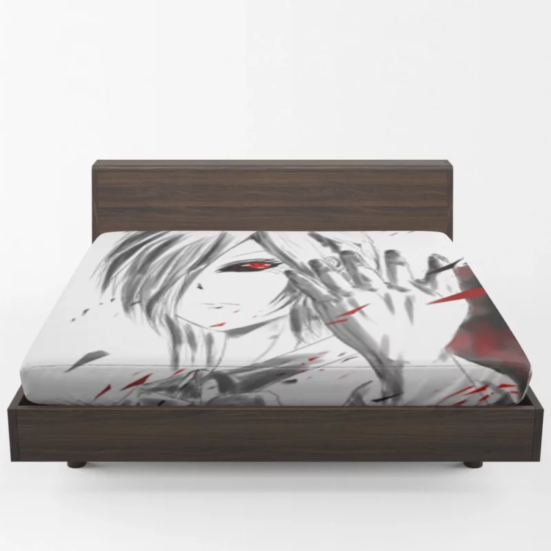 Touka Red-Eyed Heroine of Tokyo Ghoul Anime Fitted Sheet 1