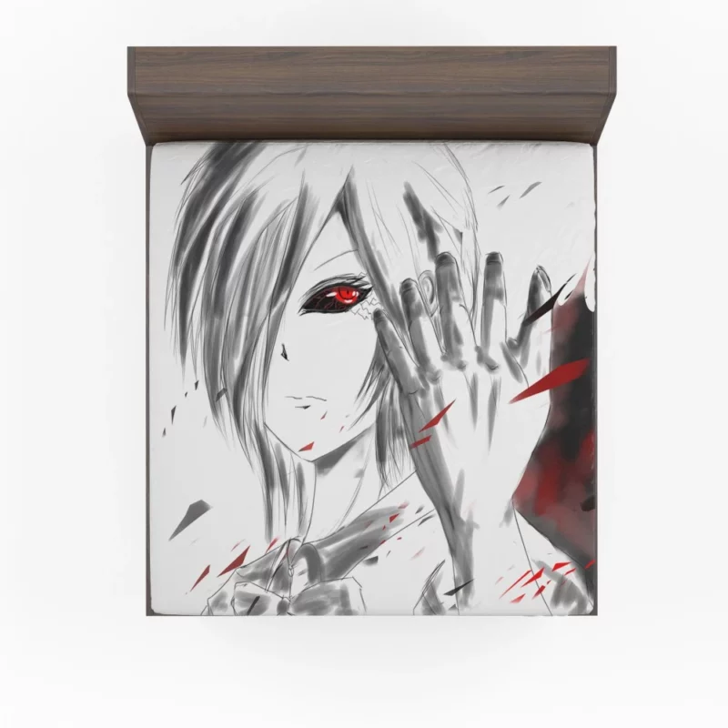 Touka Red-Eyed Heroine of Tokyo Ghoul Anime Fitted Sheet