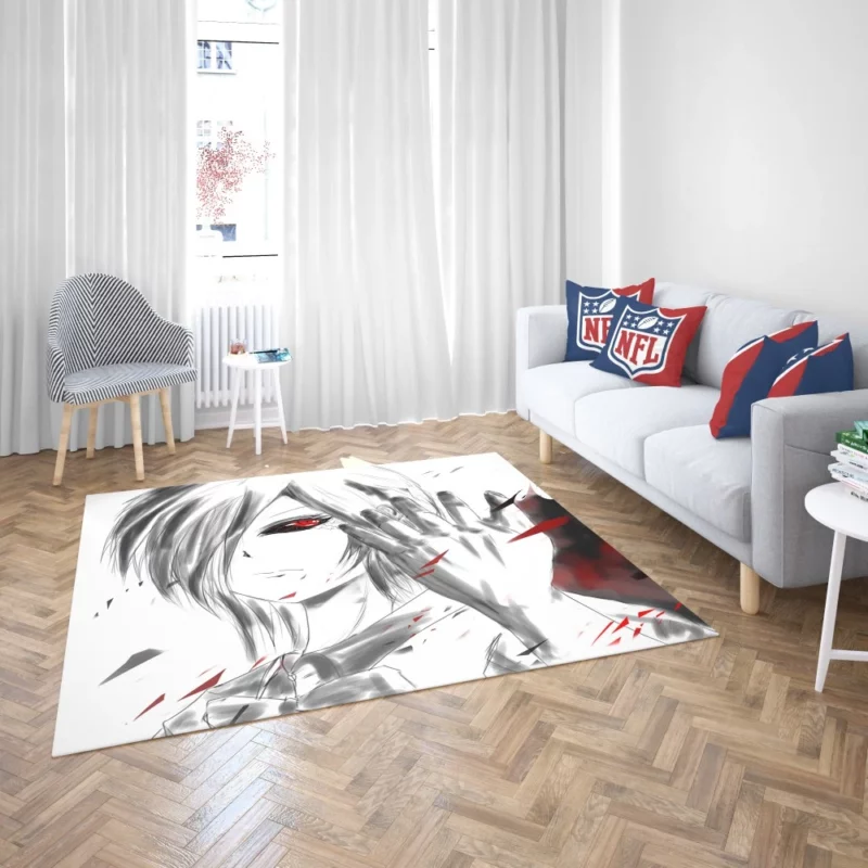 Touka Red-Eyed Heroine of Tokyo Ghoul Anime Rug 2