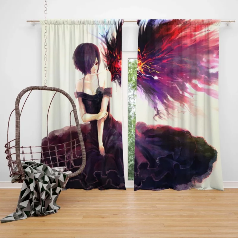 Touka Tokyo Ghoul Alluring Kagune Queen Anime Curtain