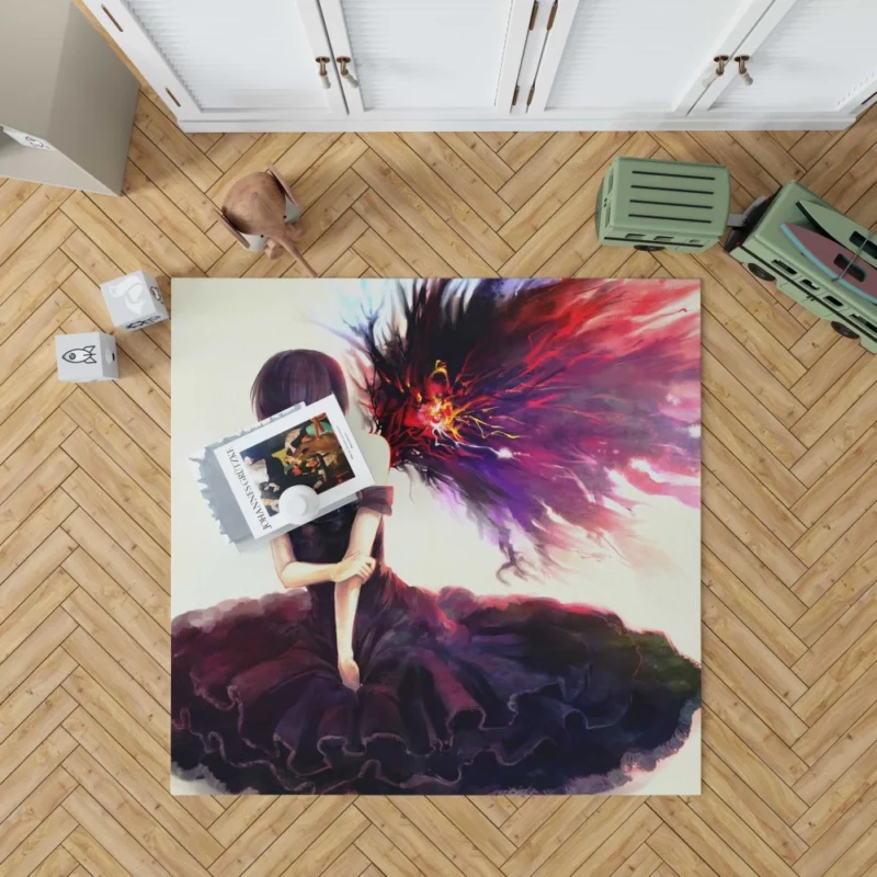 Touka Tokyo Ghoul Alluring Kagune Queen Anime Rug