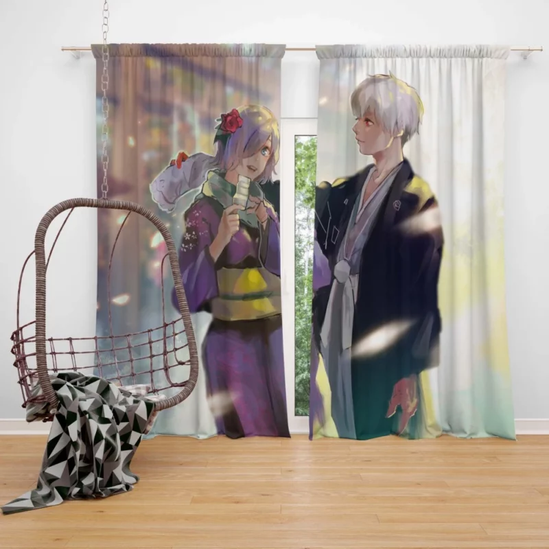 Touka and Haise Ghoul Bonds Anime Curtain