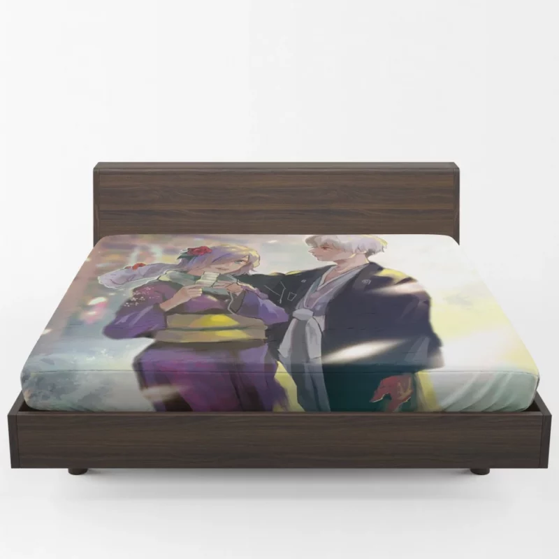 Touka and Haise Ghoul Bonds Anime Fitted Sheet 1