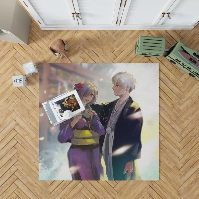 Touka and Haise Ghoul Bonds Anime Rug