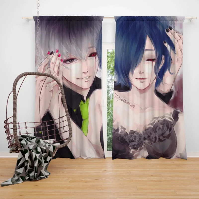 Touka and Kaneki Ghoulish Pair Anime Curtain