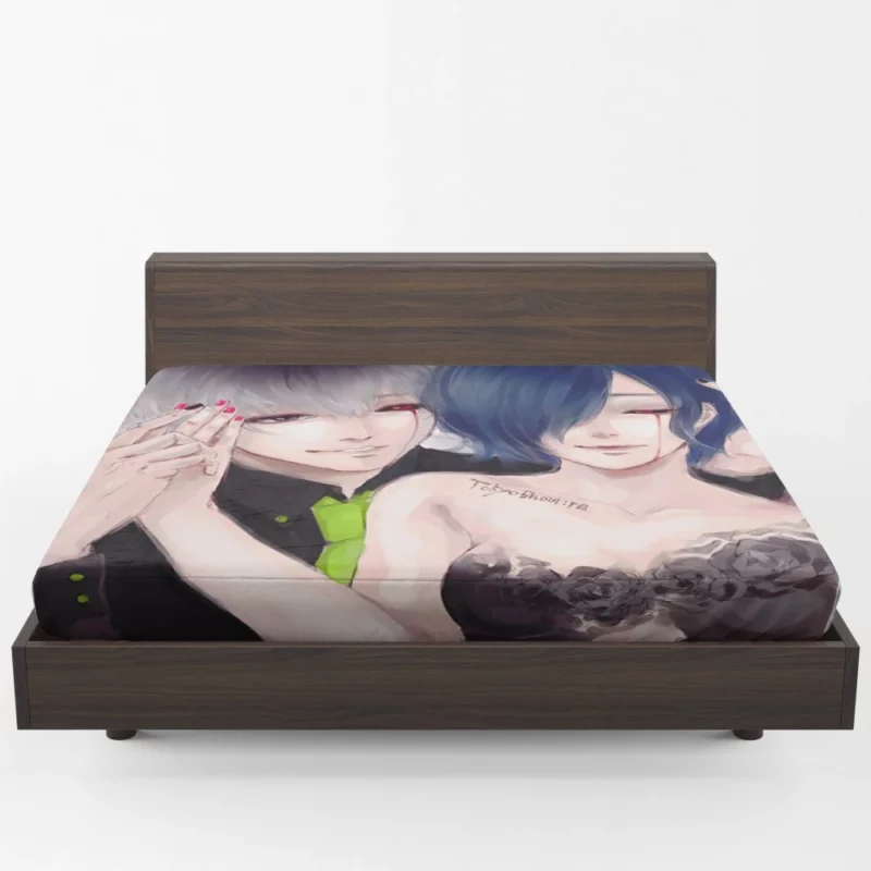 Touka and Kaneki Ghoulish Pair Anime Fitted Sheet 1