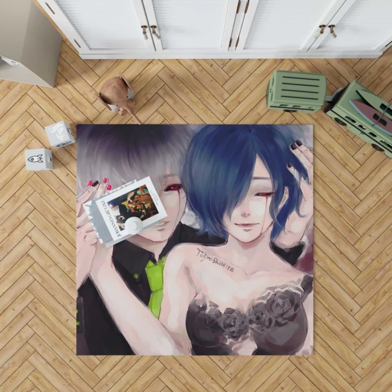 Touka and Kaneki Ghoulish Pair Anime Rug