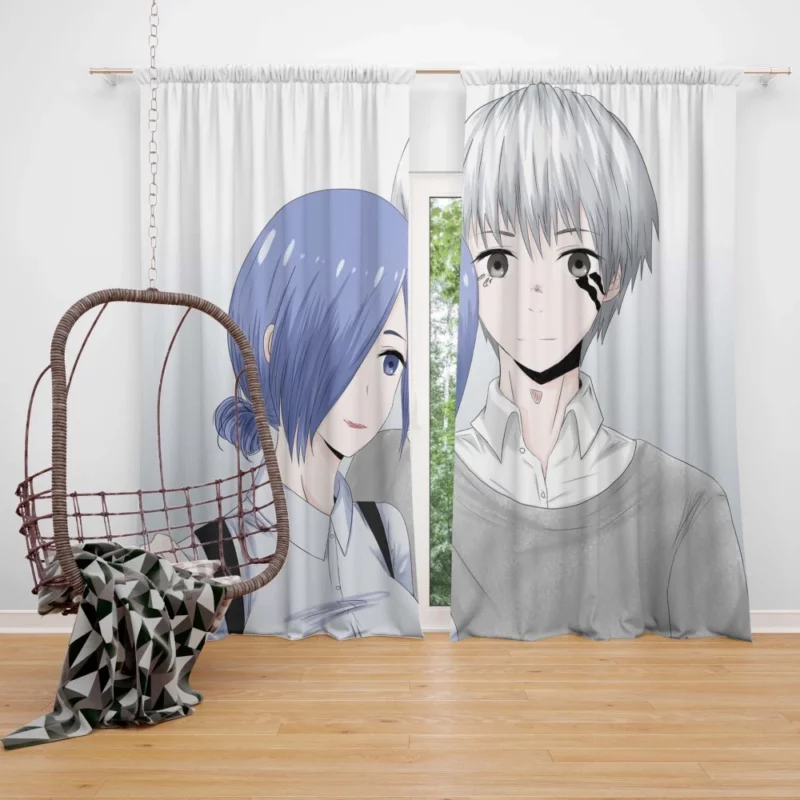 Touka and Kaneki Tokyo Ghoul Connection Anime Curtain