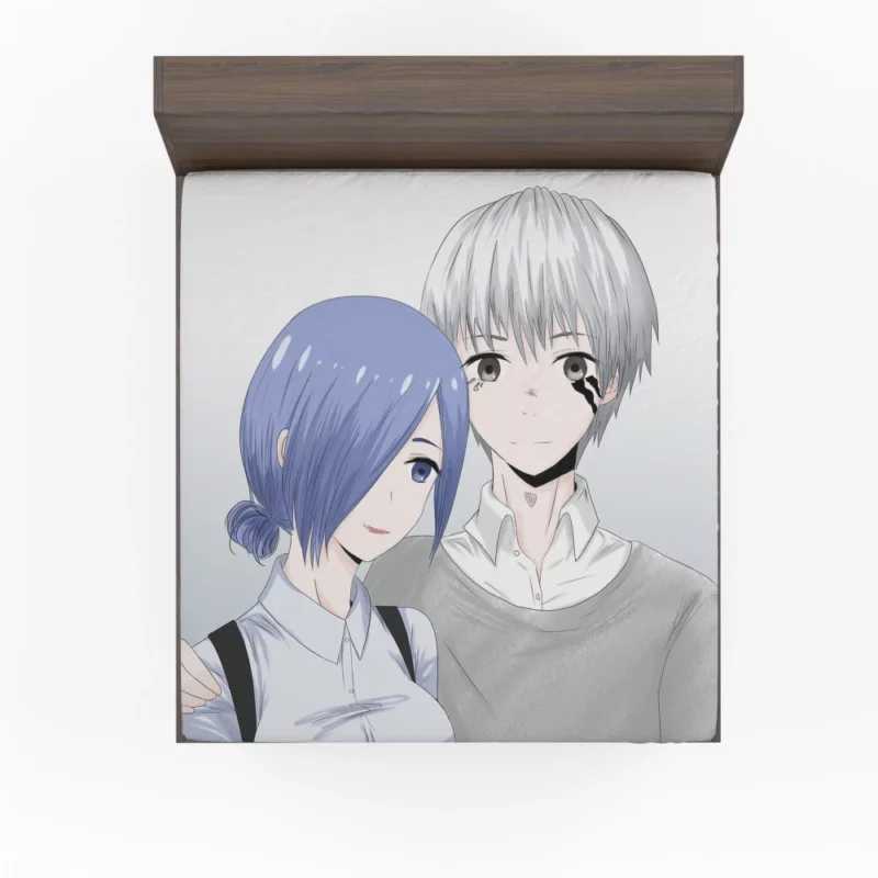 Touka and Kaneki Tokyo Ghoul Connection Anime Fitted Sheet