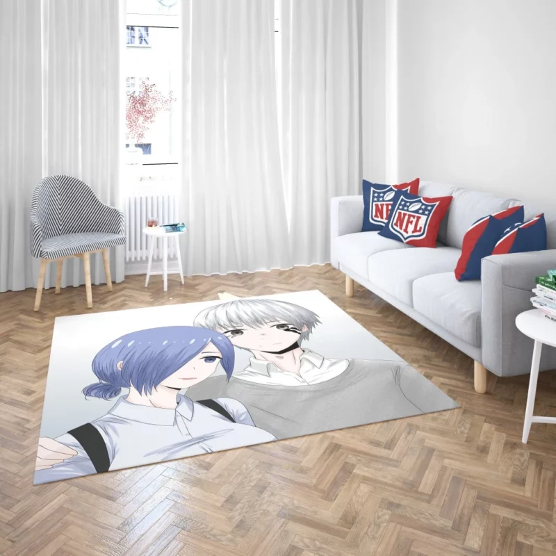 Touka and Kaneki Tokyo Ghoul Connection Anime Rug 2