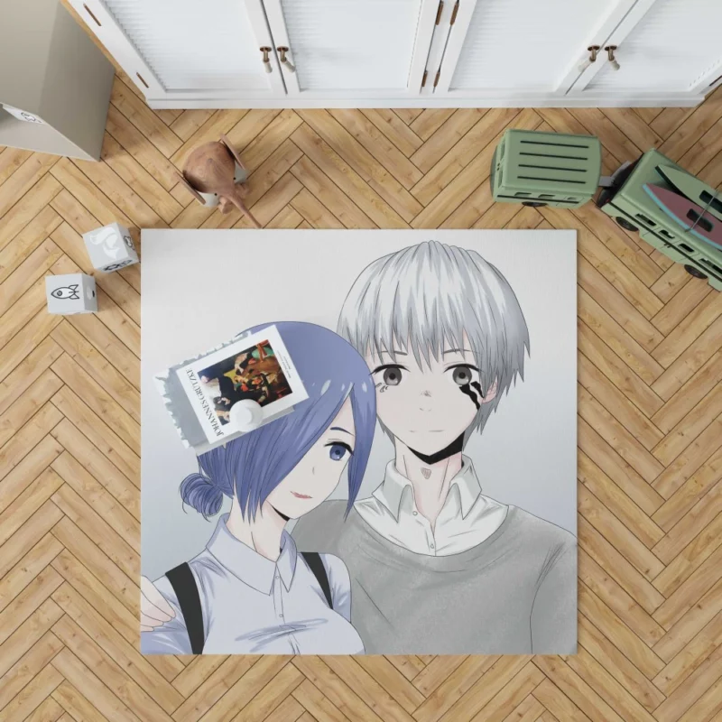 Touka and Kaneki Tokyo Ghoul Connection Anime Rug