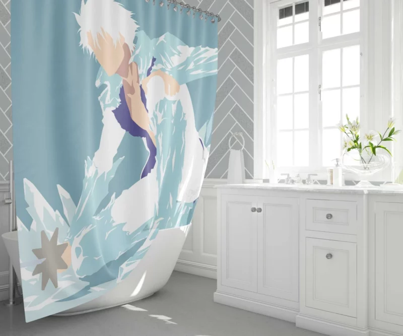 Toushiro Hitsugaya Frozen Commander Anime Shower Curtain 1