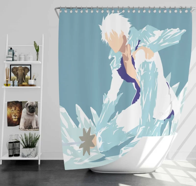 Toushiro Hitsugaya Frozen Commander Anime Shower Curtain